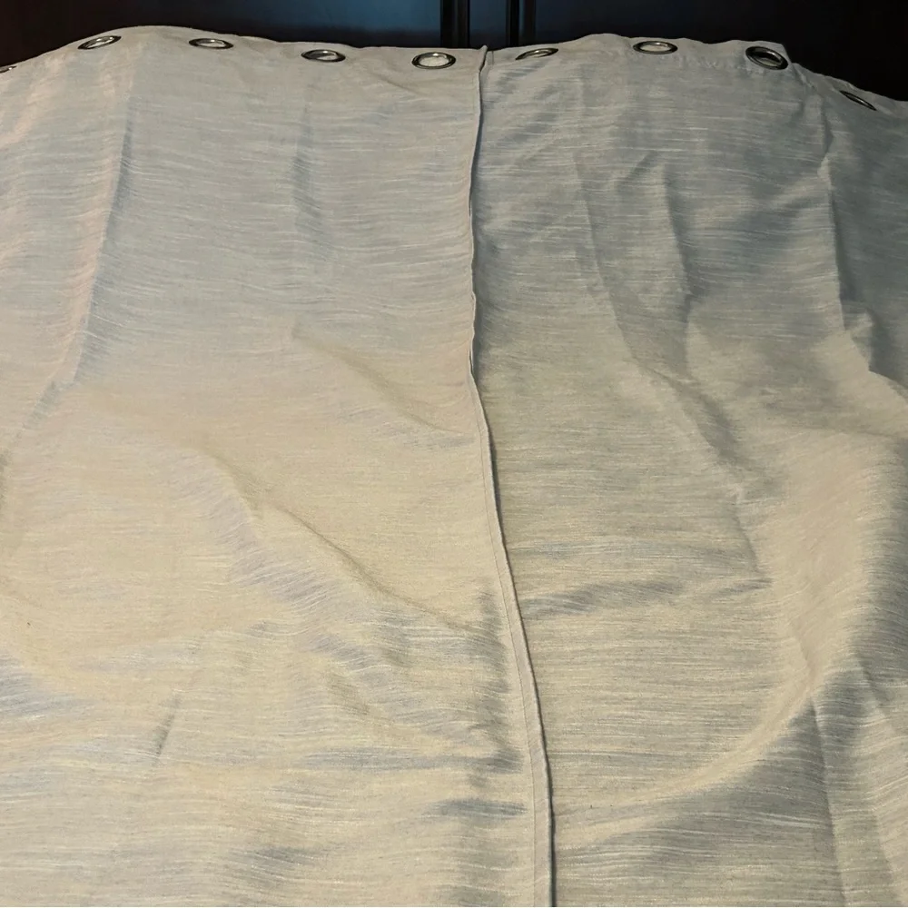 Gray Silver Grommet Blackout Curtains 2‎ Panels